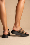 Estil - Platform Sandals - Olive Suede