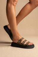 Estil - Platform Sandals - Olive Suede