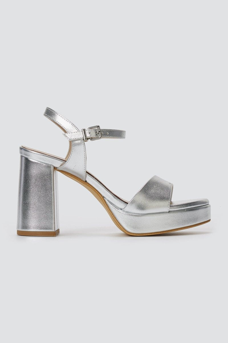 RAGAZZA - Platform Sandals - Silver Metallic
