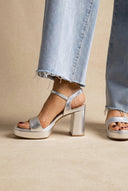 RAGAZZA - Platform Sandals - Silver Metallic