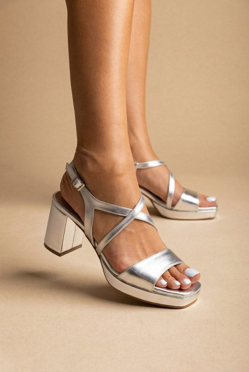 TFP - Platform Sandals - Silver Metallic