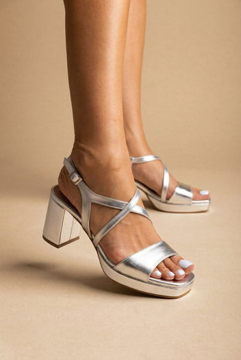 TFP - Platform Sandals - Silver Metallic