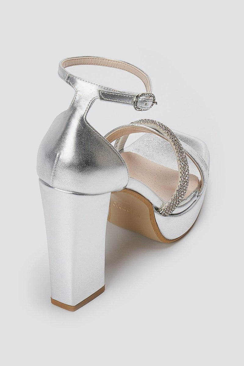 TFP - Platform Sandals - Silver Metallic