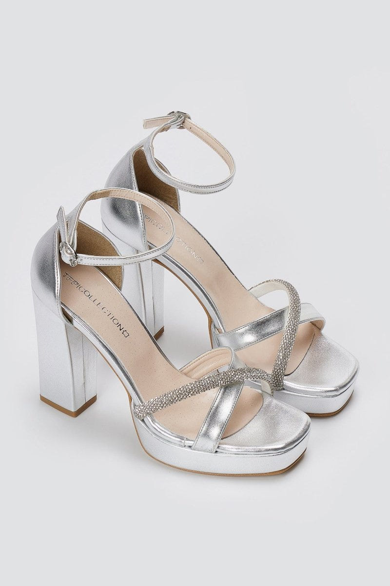 TFP - Platform Sandals - Silver Metallic
