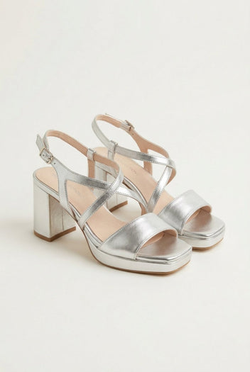 TFP - Platform Sandals - Silver Metallic