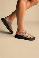 Estil - Platform Sandals - Taupe Suede