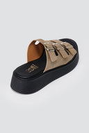 Estil - Platform Sandals - Taupe Suede