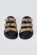 Estil - Platform Sandals - Taupe Suede