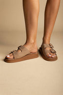 Estil - Platform Sandals - Taupe Suede
