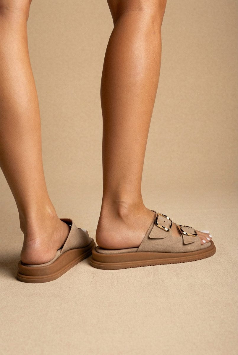 Estil - Platform Sandals - Taupe Suede