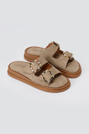 Estil - Platform Sandals - Taupe Suede