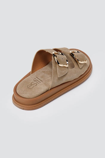 Estil - Platform Sandals - Taupe Suede