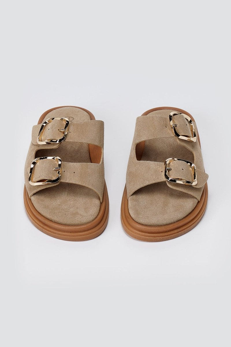 Estil - Platform Sandals - Taupe Suede