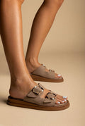 Estil - Platform Sandals - Taupe Suede