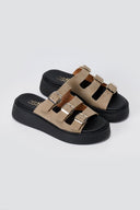 Estil - Platform Sandals - Taupe Suede