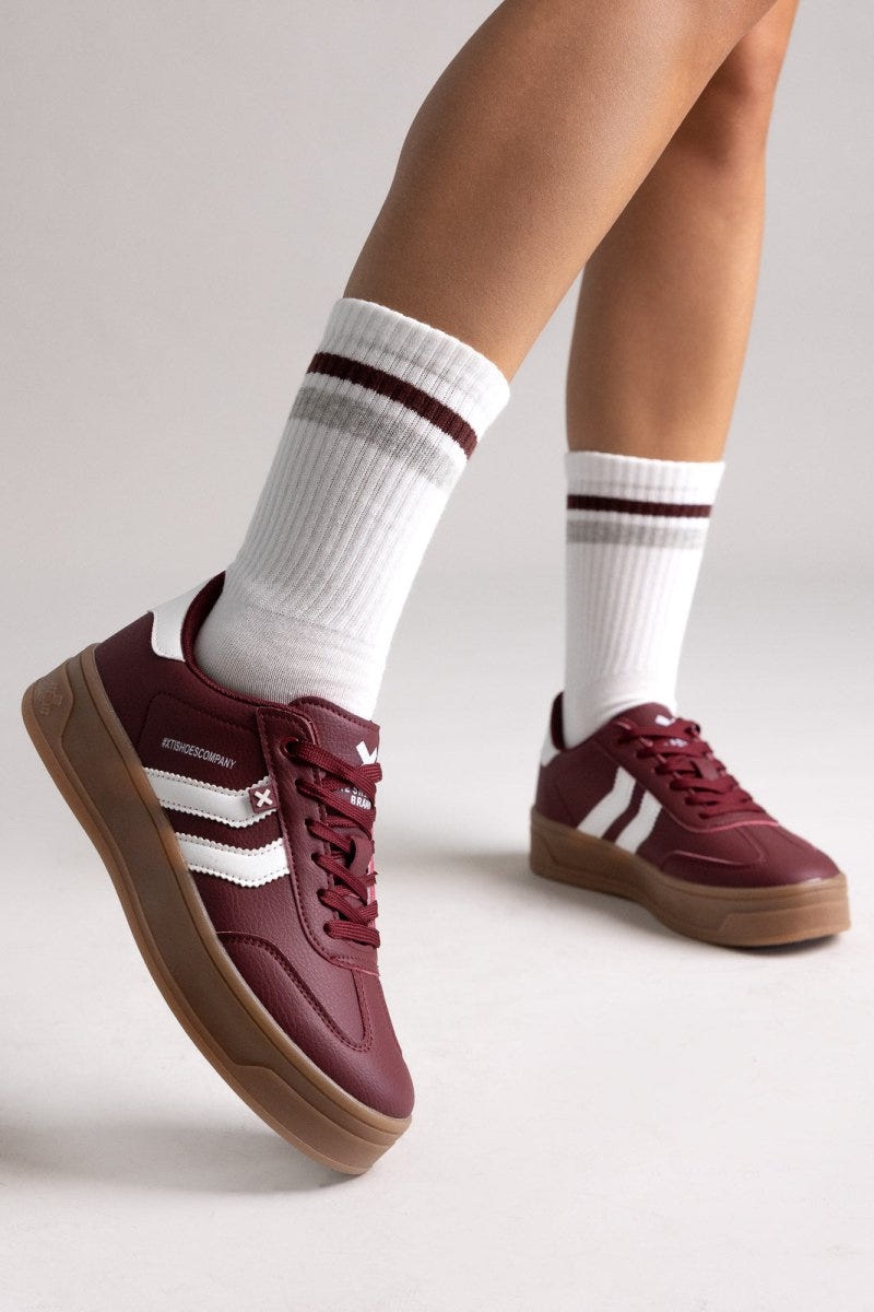 Platform Sneakers XTI 144585 - Bordeaux Matte - thefashionproject.gr - Xti Footwear