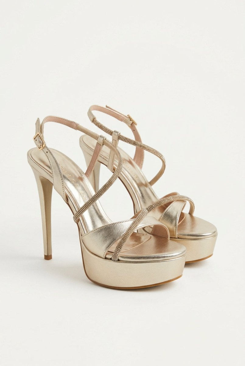 TFP - Platform Stiletto Sandals - Gold