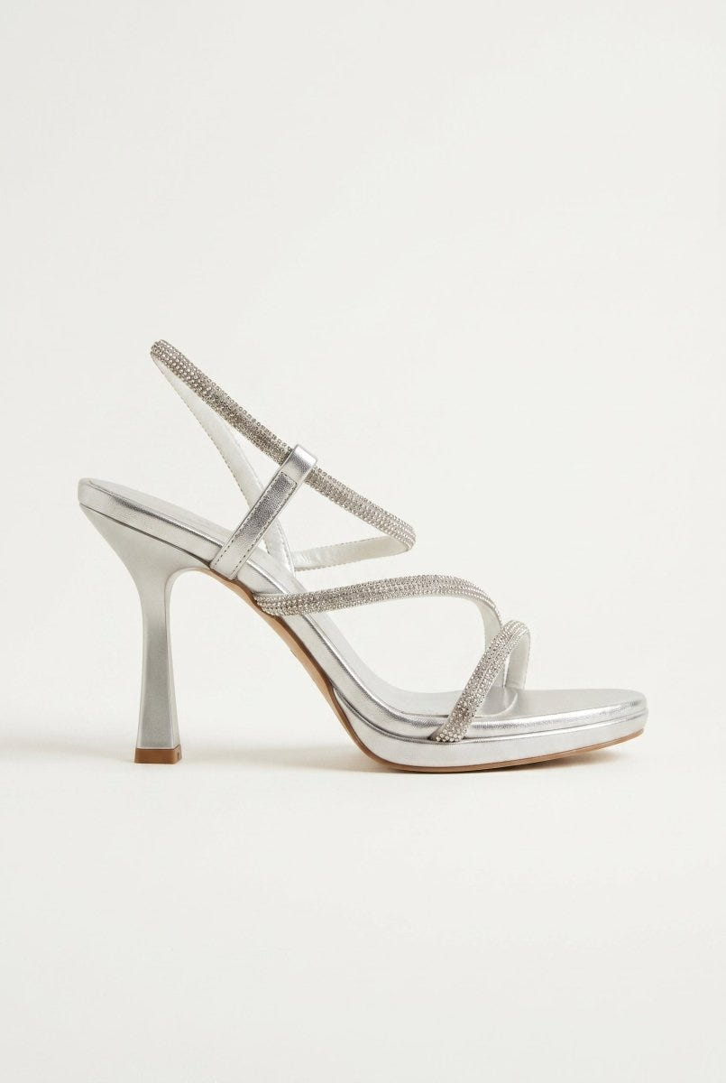 TFP - Platform Stiletto Sandals - Silver Metallic