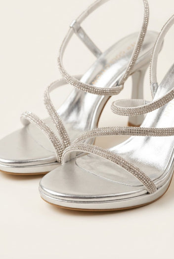 TFP - Platform Stiletto Sandals - Silver Metallic