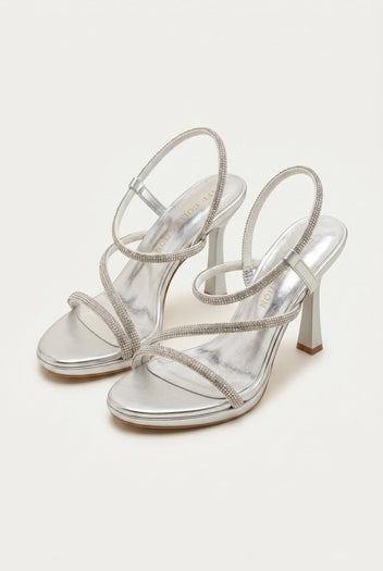 TFP - Platform Stiletto Sandals - Silver Metallic