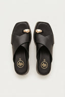 TFP - Platform Toe Ring Sandals Crossover - Black Matte