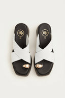 TFP - Platform Toe Ring Sandals Crossover - White Matte