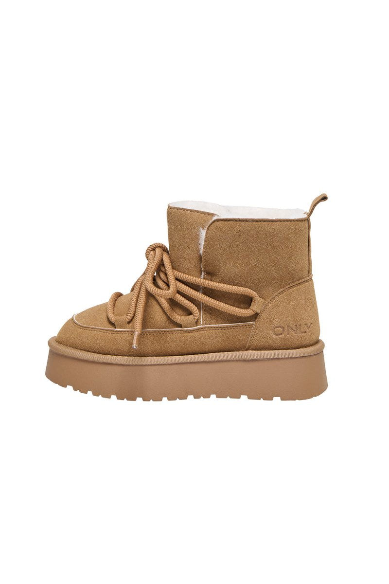 Platform Winter Boots ONLY 15355775 - Camel Suede - thefashionproject.gr - ONLY