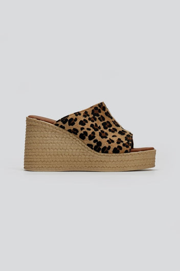 Πλατφόρμες από συνθετικό ponyskin με print Estil - Leopard - thefashionproject.gr - Estil