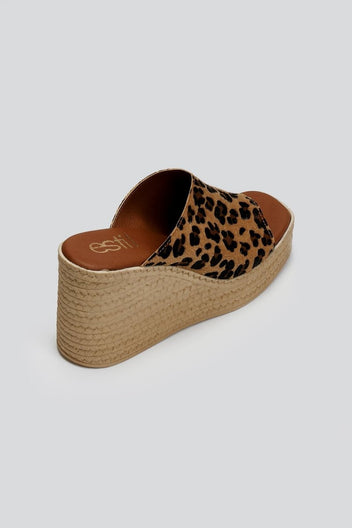 Πλατφόρμες από συνθετικό ponyskin με print Estil - Leopard - thefashionproject.gr - Estil