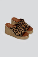 Πλατφόρμες από συνθετικό ponyskin με print Estil - Leopard - thefashionproject.gr - Estil