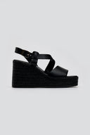 Πλατφόρμες δερμάτινες ESTIL - Μαύρο - thefashionproject.gr - Estil