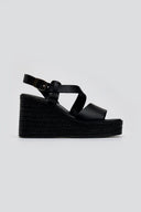 Πλατφόρμες δερμάτινες ESTIL - Μαύρο - thefashionproject.gr - Estil