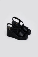 Πλατφόρμες δερμάτινες ESTIL - Μαύρο - thefashionproject.gr - Estil