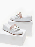 Πλατφόρμες δερμάτινες Mariella Fabiani 2441/75 - Λευκό/Nude - thefashionproject.gr - Mariella Fabiani