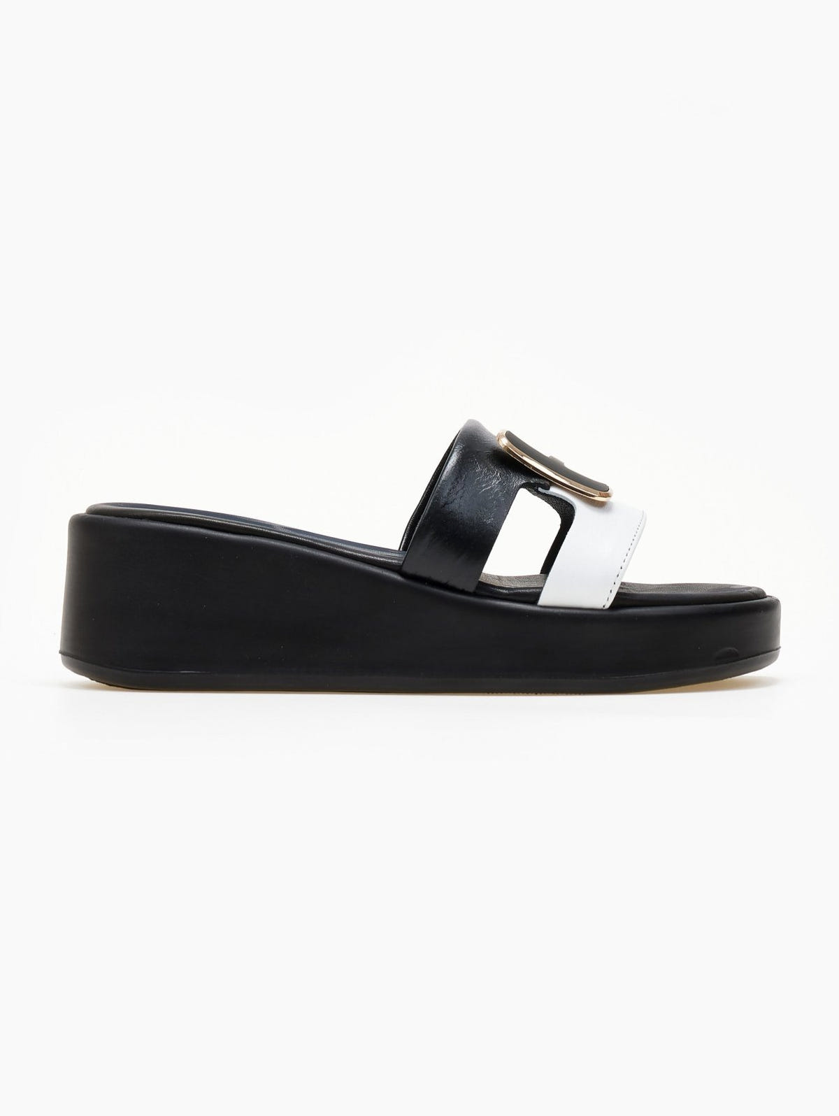 Πλατφόρμες δερμάτινες Mariella Fabiani 2441/75 - Μαύρο - thefashionproject.gr - Mariella Fabiani