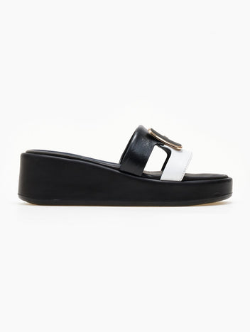 Πλατφόρμες δερμάτινες Mariella Fabiani 2441/75 - Μαύρο - thefashionproject.gr - Mariella Fabiani