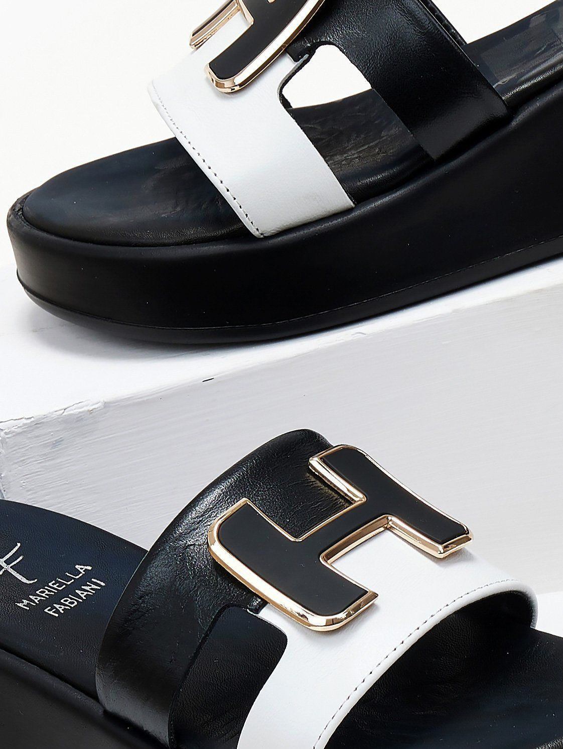 Πλατφόρμες δερμάτινες Mariella Fabiani 2441/75 - Μαύρο - thefashionproject.gr - Mariella Fabiani