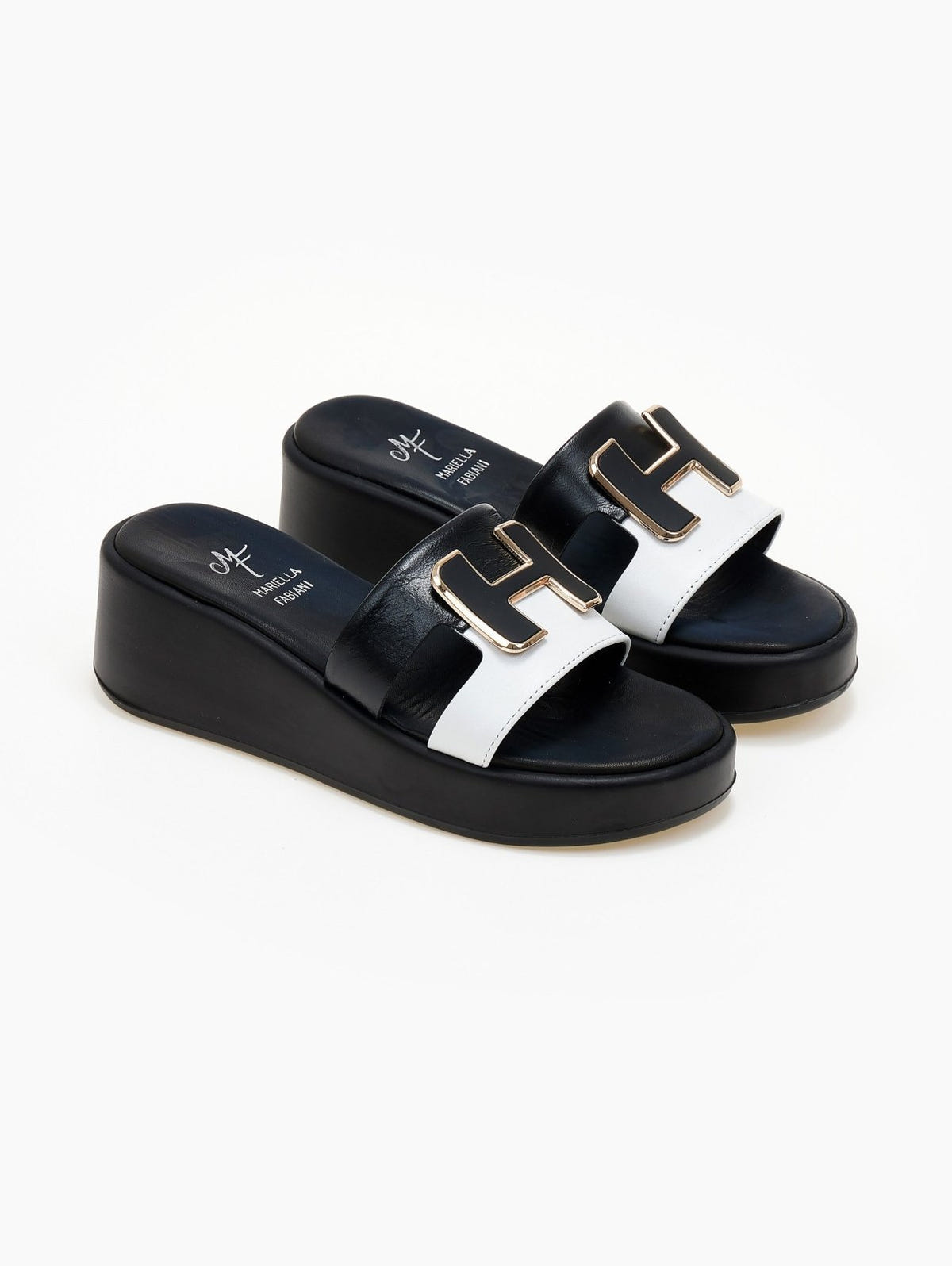 Πλατφόρμες δερμάτινες Mariella Fabiani 2441/75 - Μαύρο - thefashionproject.gr - Mariella Fabiani