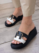 Πλατφόρμες δερμάτινες Mariella Fabiani 2441/75 - Μαύρο - thefashionproject.gr - Mariella Fabiani