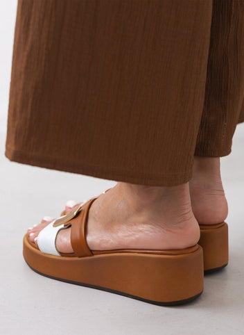 Πλατφόρμες δερμάτινες Mariella Fabiani 2441/75 - Ταμπά - thefashionproject.gr - Mariella Fabiani