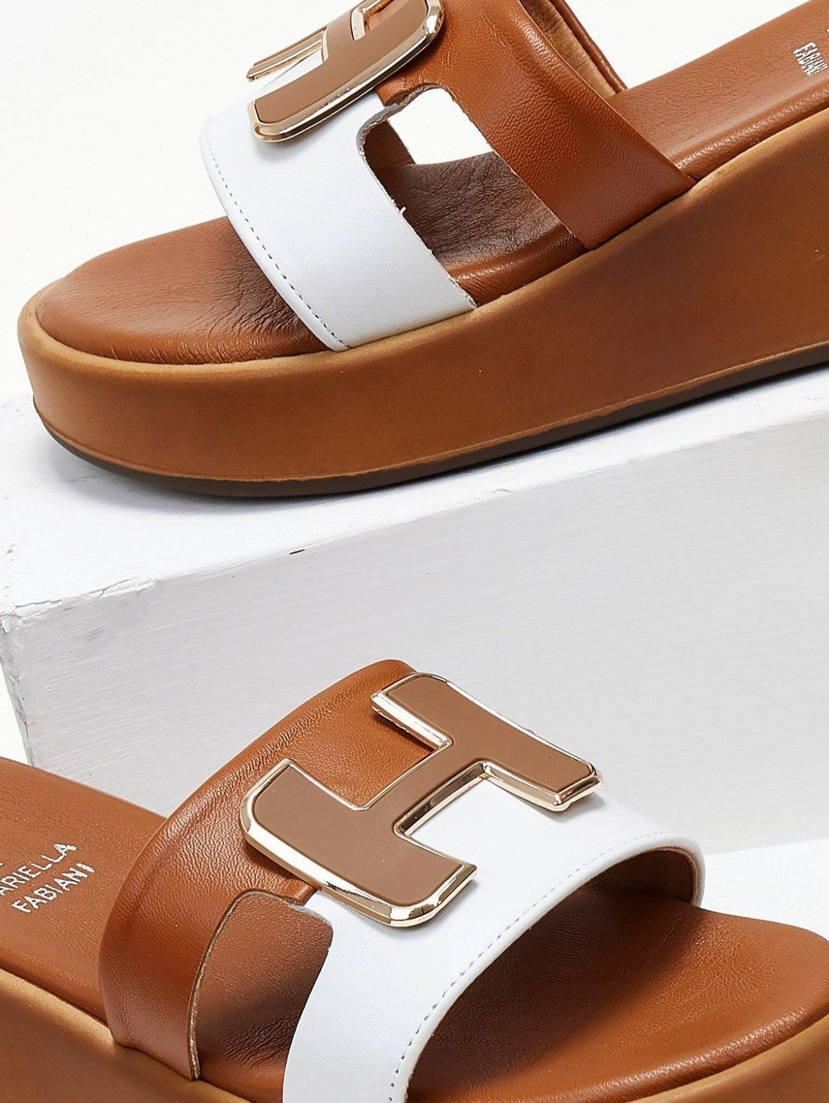 Πλατφόρμες δερμάτινες Mariella Fabiani 2441/75 - Ταμπά - thefashionproject.gr - Mariella Fabiani