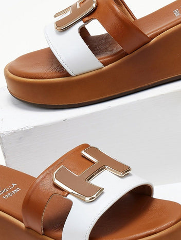Πλατφόρμες δερμάτινες Mariella Fabiani 2441/75 - Ταμπά - thefashionproject.gr - Mariella Fabiani