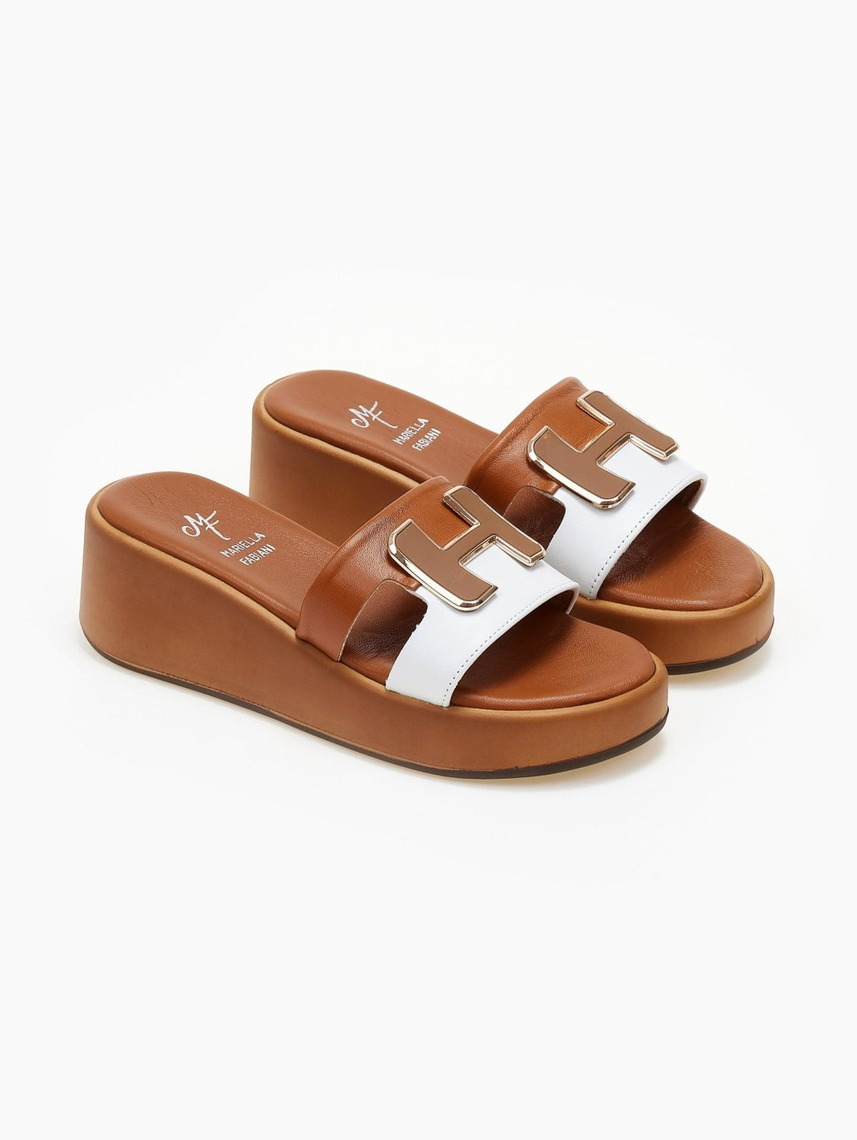 Πλατφόρμες δερμάτινες Mariella Fabiani 2441/75 - Ταμπά - thefashionproject.gr - Mariella Fabiani