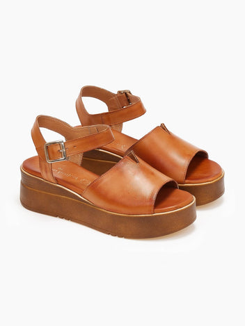 Πλατφόρμες δερμάτινες με άνοιγμα tfp - Ταμπά - thefashionproject.gr - TFP