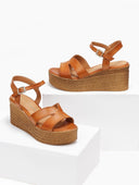 Πλατφόρμες δερμάτινες με μπαρέτα tfp - Ταμπά - thefashionproject.gr - TFP