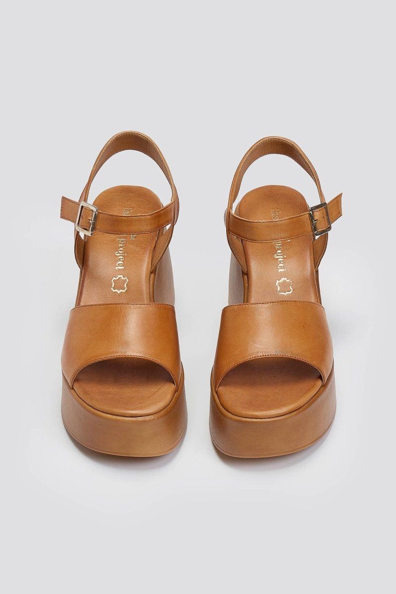 Πλατφόρμες δερμάτινες με μπαρέτα TFP - Ταμπά - thefashionproject.gr - TFP