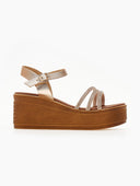 Πλατφόρμες δερμάτινες με στρας estil - Χαλκός - thefashionproject.gr - Estil