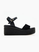 Πλατφόρμες καστόρινες με μπαρέτα Estil - Μαύρο - thefashionproject.gr - Estil