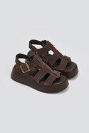 Πλατφόρμες καστόρινες με τοκά Estil - Καφέ - thefashionproject.gr - Estil