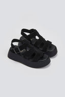Πλατφόρμες καστόρινες με τοκά Estil - Μαύρο - thefashionproject.gr - Estil